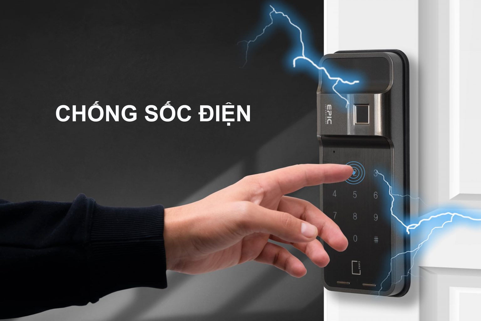 chức năng chống sốc điện khóa điện tử EPIC ES F500D