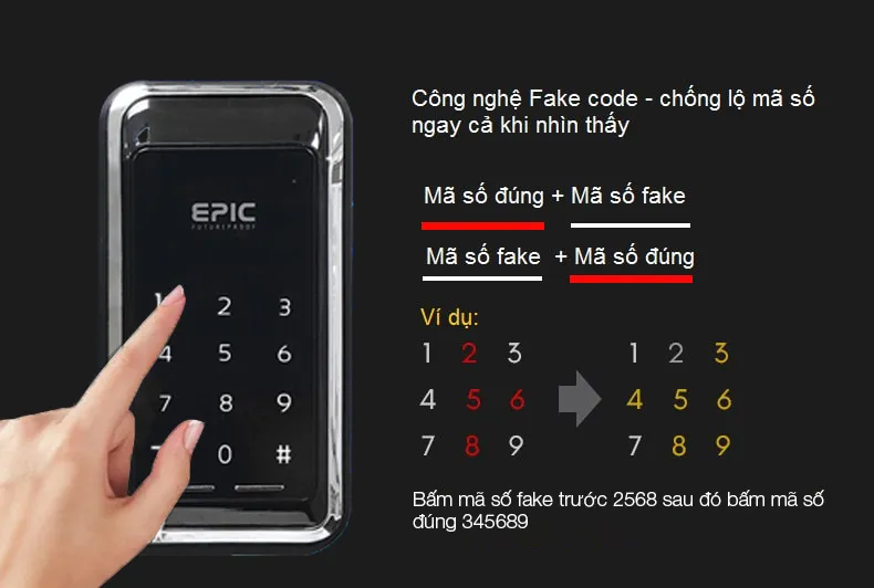 KHOÁ CỬA ĐIỆN TỬ CỔNG SẮT EPIC 100D 9 KHOÁ CỬA ĐIỆN TỬ CỔNG SẮT EPIC 100D mã số ảo