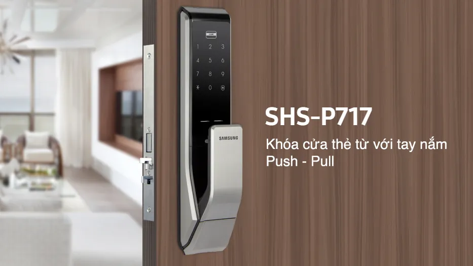 Khóa thông minh Samsung SHS P717 LMK EN có thiết kế sang trọng, hiện đại_12