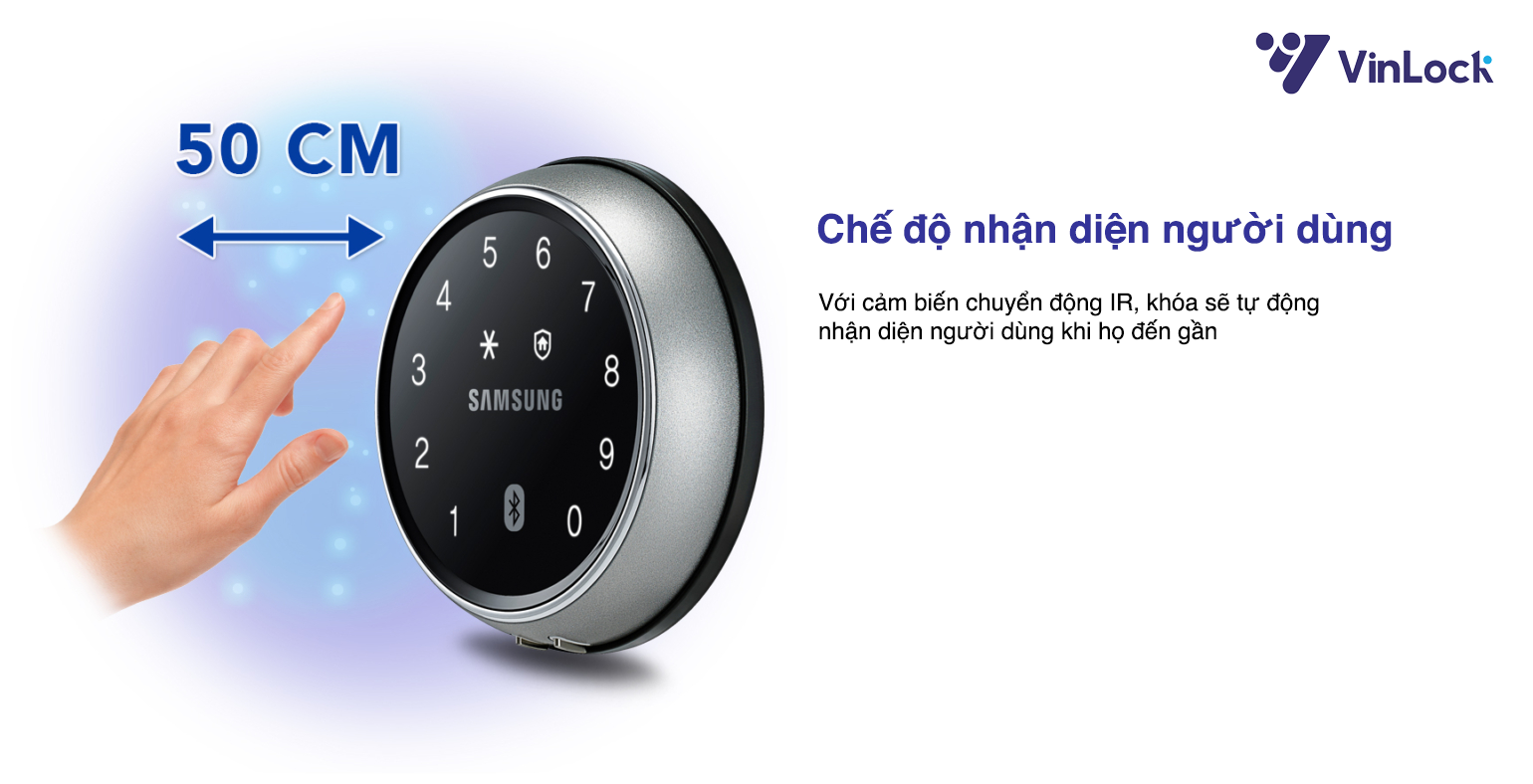 CHẾ ĐỘ NHẬN DIỆN TRÊN KHÓA THÔNG MINH SAMSUNG SHP DS705