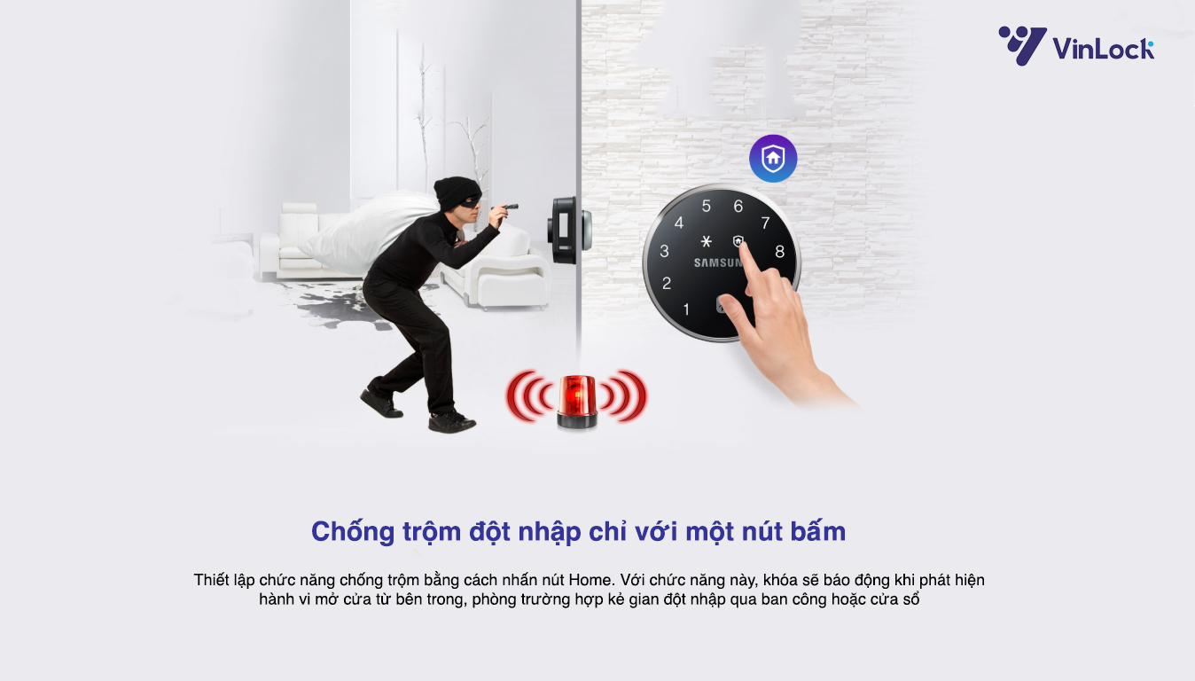 BÁO ĐỘT NHẬP TRÊN KHÓA THÔNG MINH SAMSUNG SHP DS705