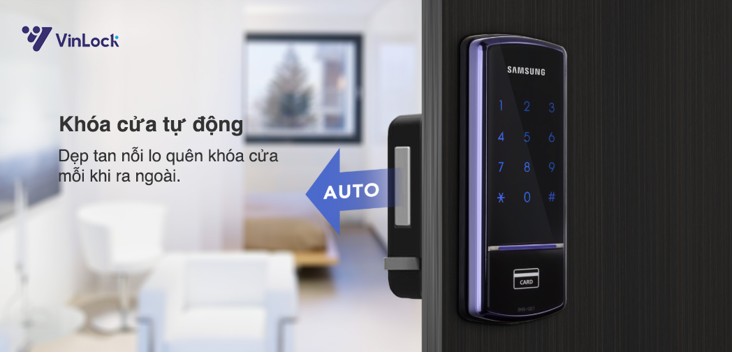 chế độ khóa tự động trên KHÓA CỬA ĐIỆN TỬ SAMSUNG SHS 1321