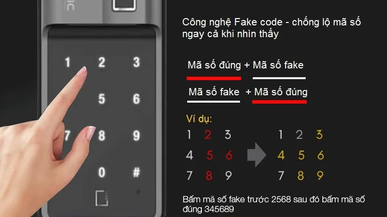 KHÓA VÂN TAY CỬA CỔNG EPIC ES F700G 10 công nghệ mã số ảo trên KHÓA VÂN TAY CỬA CỔNG EPIC ES F700G_6