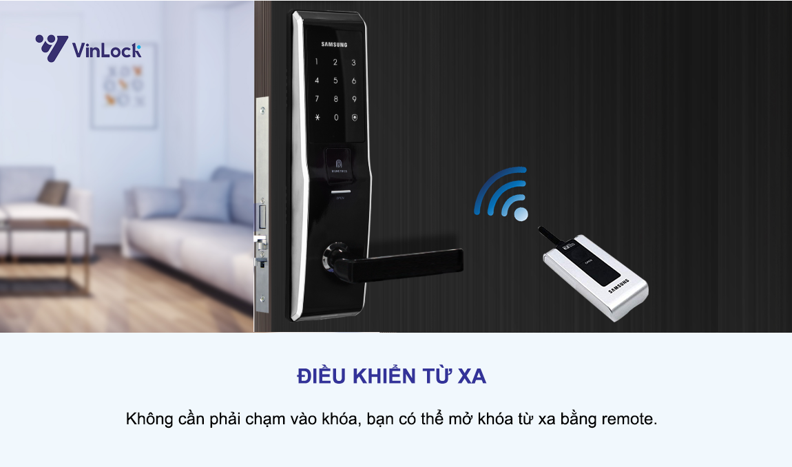 chức năng điều khiển từ xa của KHÓA VÂN TAY SAMSUNG SHS H705 FMK/EN