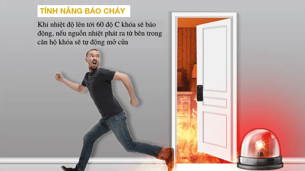tính năng báo cháy trên KHÓA THẺ TỪ YALE YDR 343_6