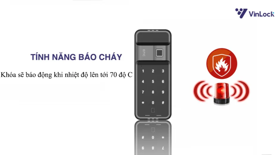 KHÓA VÂN TAY CỬA CỔNG EPIC ES F700G 12 tính năng báo cháy trên KHÓA VÂN TAY CỬA CỔNG EPIC ES F700G_4