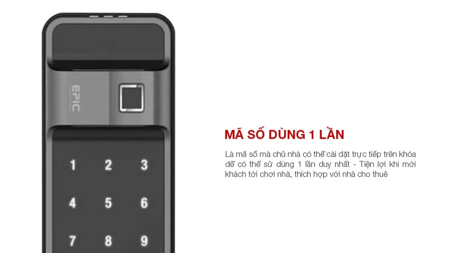 KHÓA VÂN TAY CỬA CỔNG EPIC ES F700G 9 tính năng mã số dùng 1 lần trên KHÓA VÂN TAY CỬA CỔNG EPIC ES F700G_7