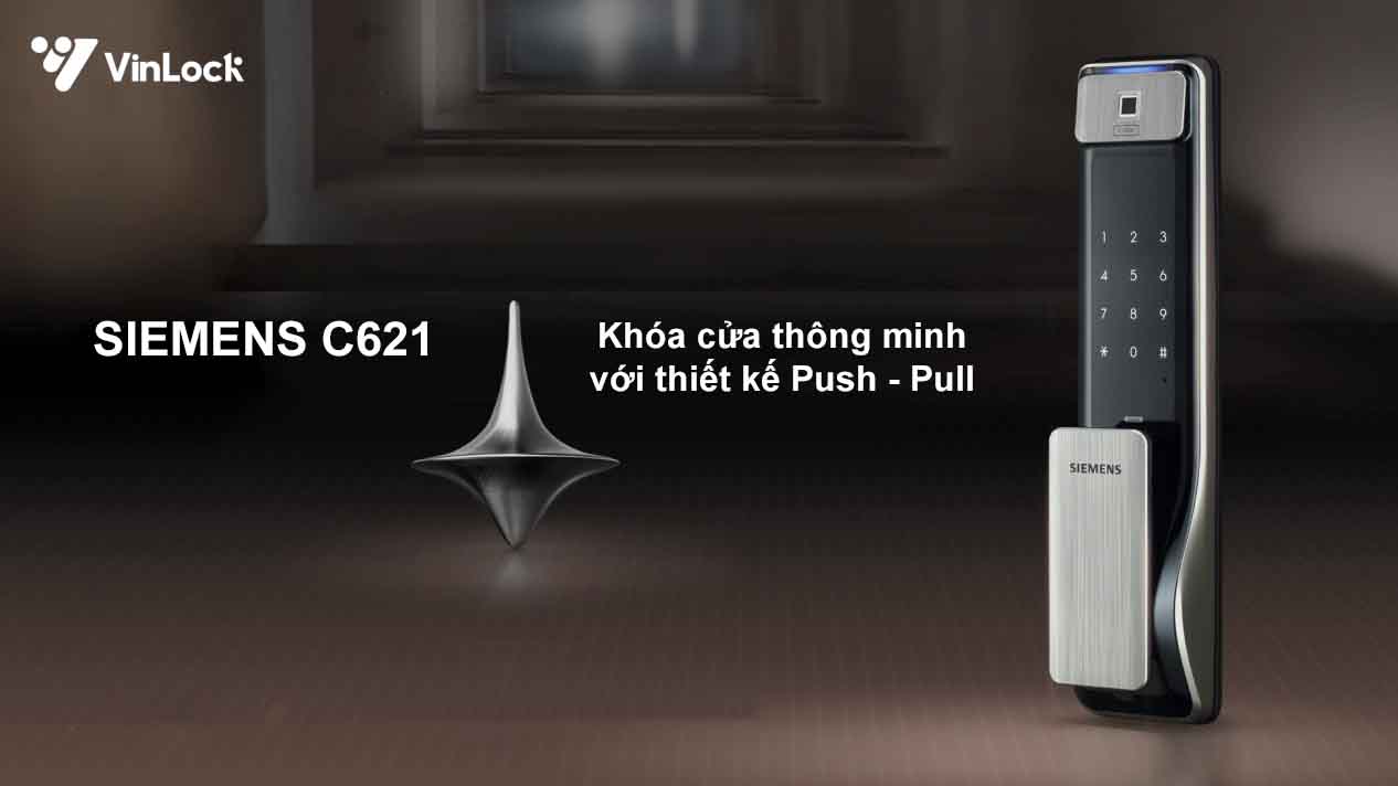 KHÓA VÂN TAY SIEMENS C621 GOLD có tay cầm push pull