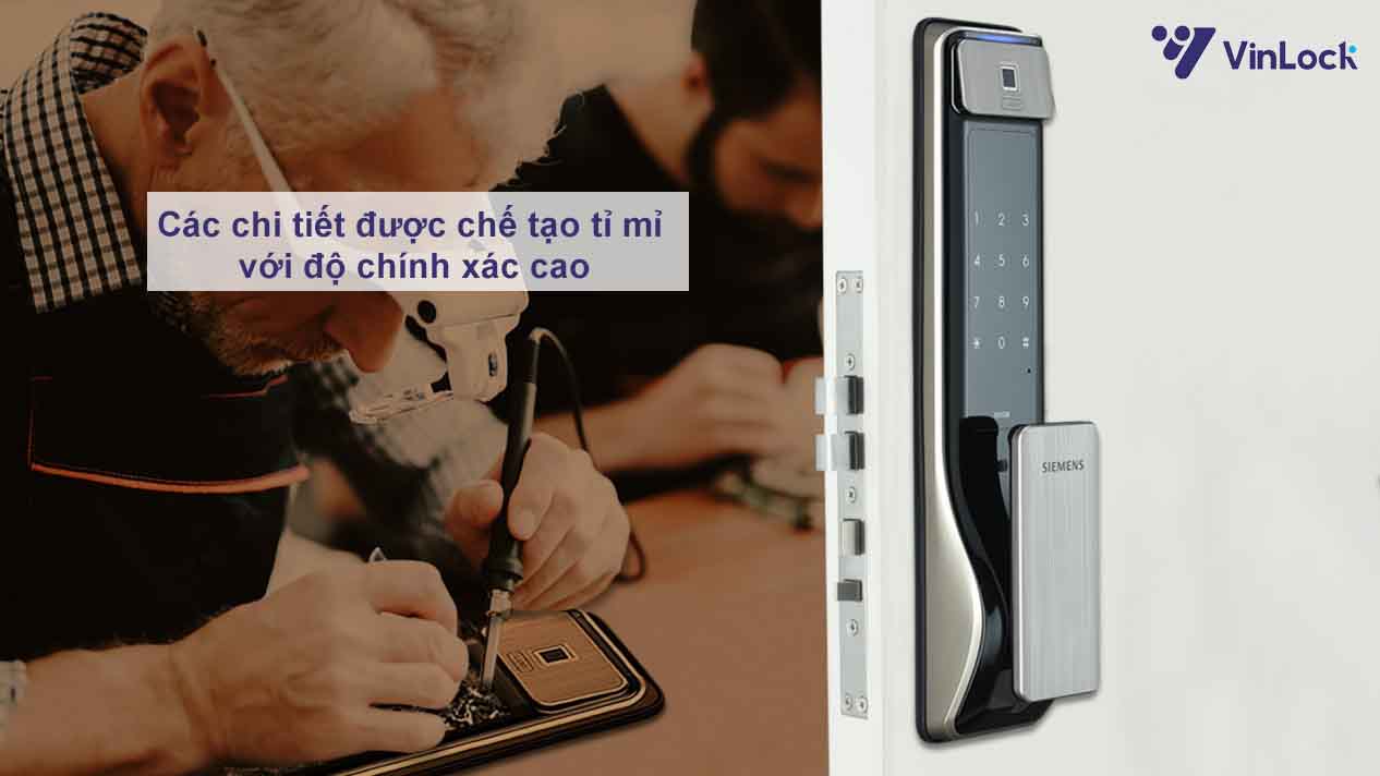 các chi tiết KHÓA VÂN TAY SIEMENS C621 GOLD được chế tạo tỉ mỉ