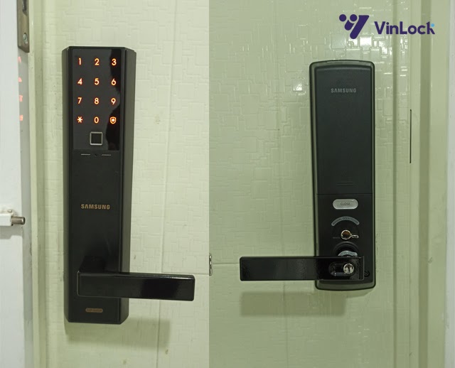 Lắp đặt khóa cửa vân tay Samsung DH538 tại Phan Văn Hớn – Quận 12 – Hồ Chí Minh
