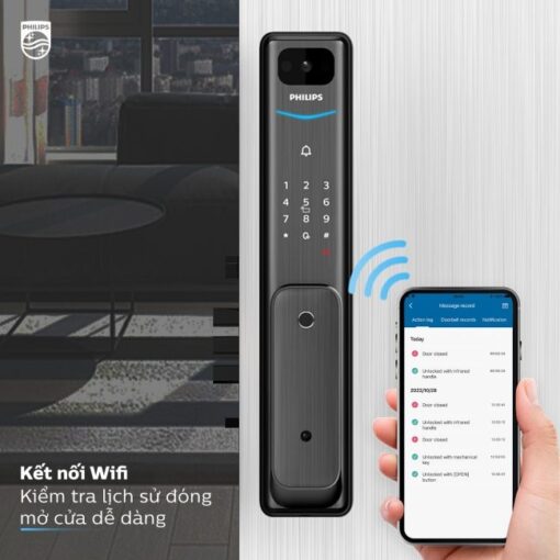 KHÓA CỬA THÔNG MINH CAMERA PHILIPS ALPHA-VP-5HWS - kết nối với smartphone và smarthome