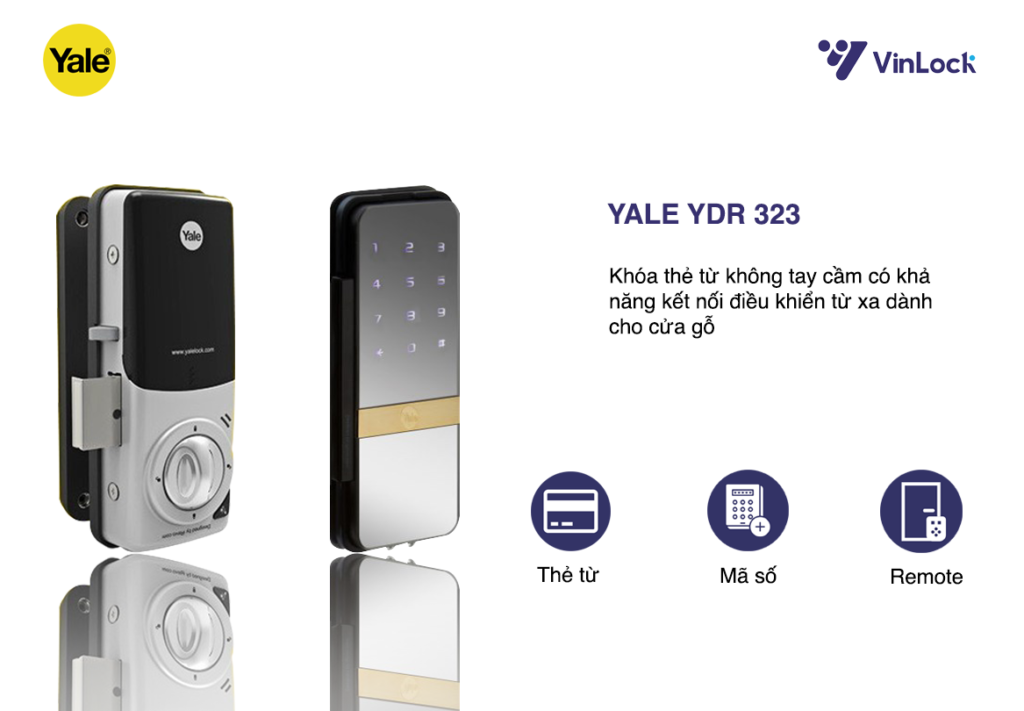 Top 4 khóa điện tử Yale cho cửa thông phòng đáng mua nhất 2 Khóa điện tử Yale cho cửa thông phòng - YDR 323