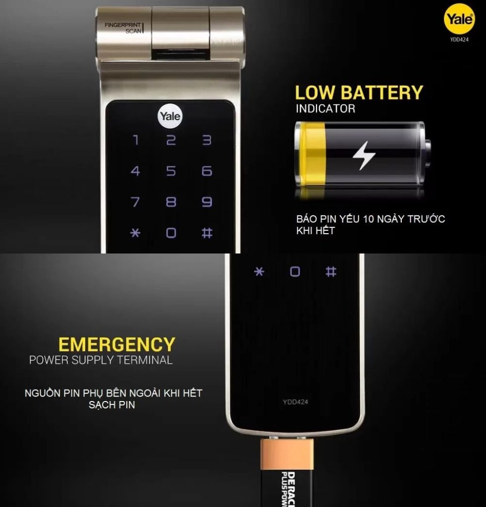 Dấu hiệu khoá điện tử sắp hết pin và cách xử lý nhanh 1 khoá điện tử sắp hết pin