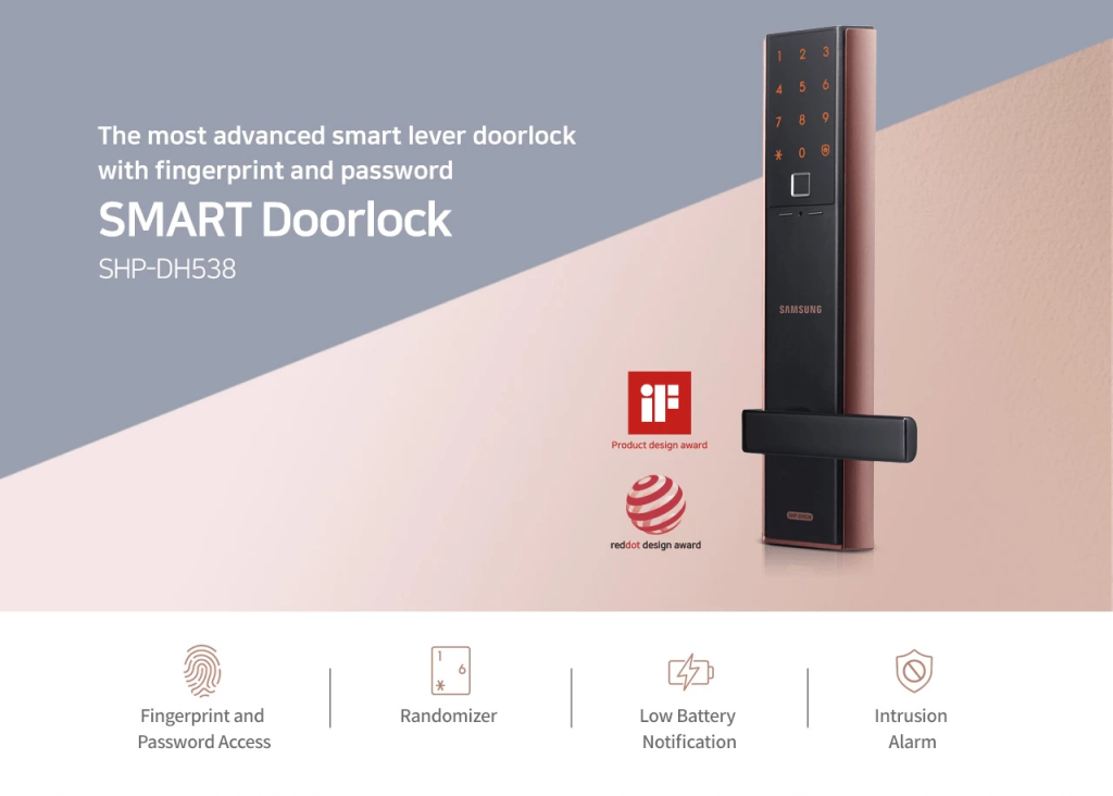 Đánh giá chi tiết khóa điện tử Samsung SHP DH538 có đáng đầu tư? 1 khóa điện tử samsung SHP DH538 có đáng đầu tư