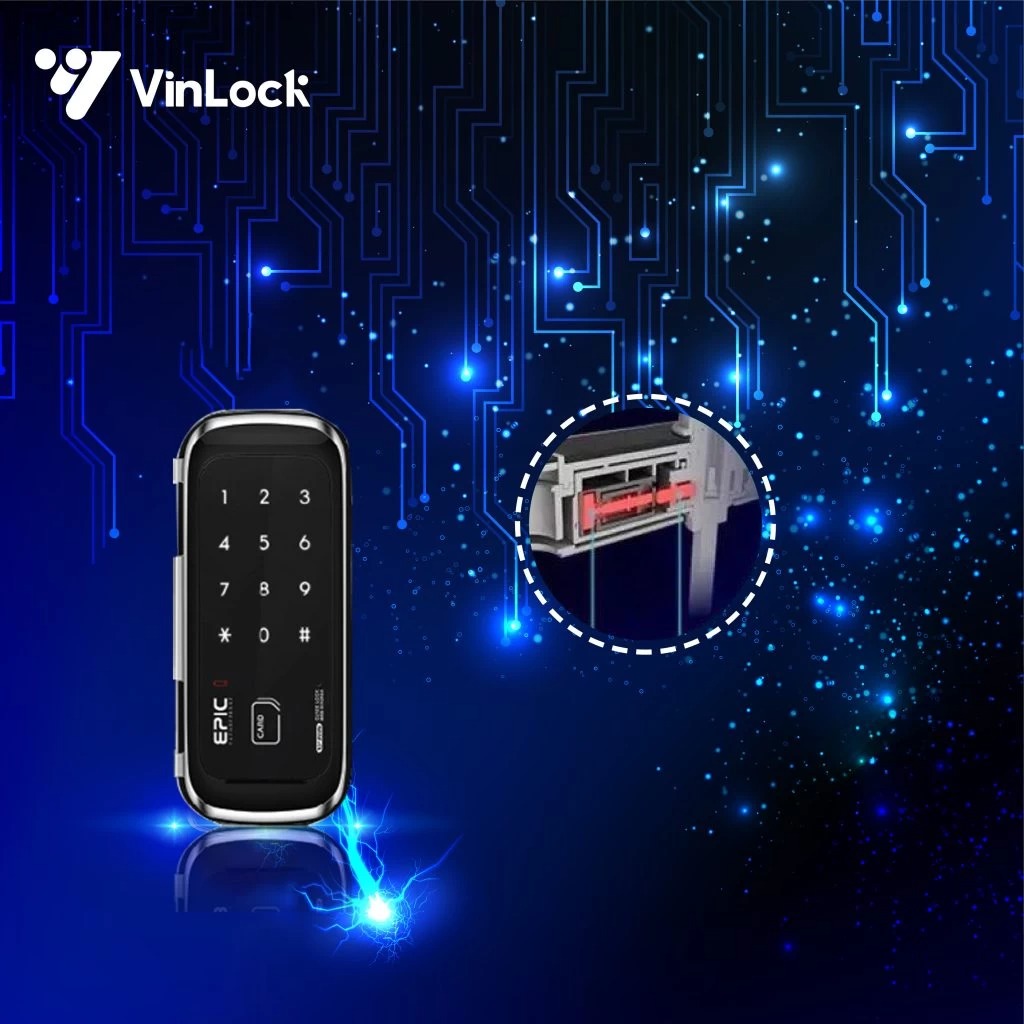 Khóa điện tử Epic ES 303 GS R cho cửa kính: Thiết kế tinh gọn, an toàn vượt trội và dễ sử dụng 1 khoá điện tử Epic ES 303 GS R cho cửa kính
