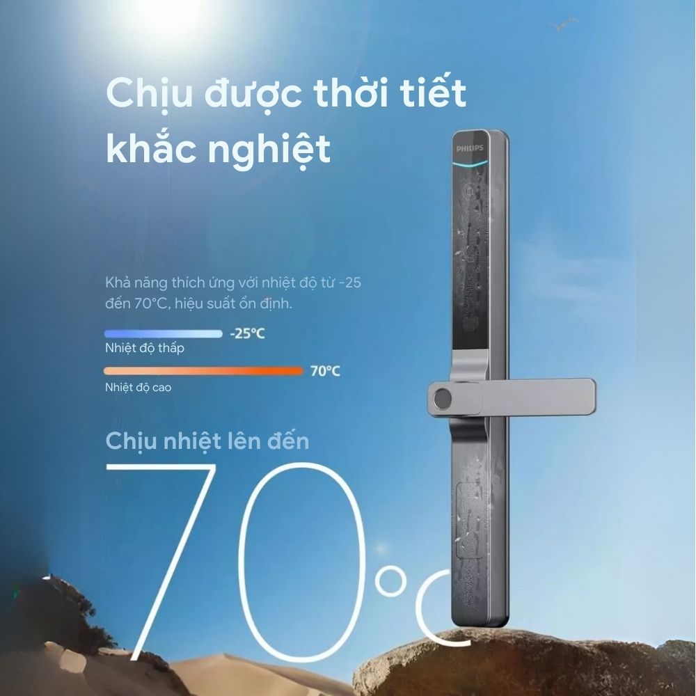 Khóa cửa nhôm Philips DDL611S-5HBS 10 Khóa cửa nhôm Philips DDL611S-5HBS